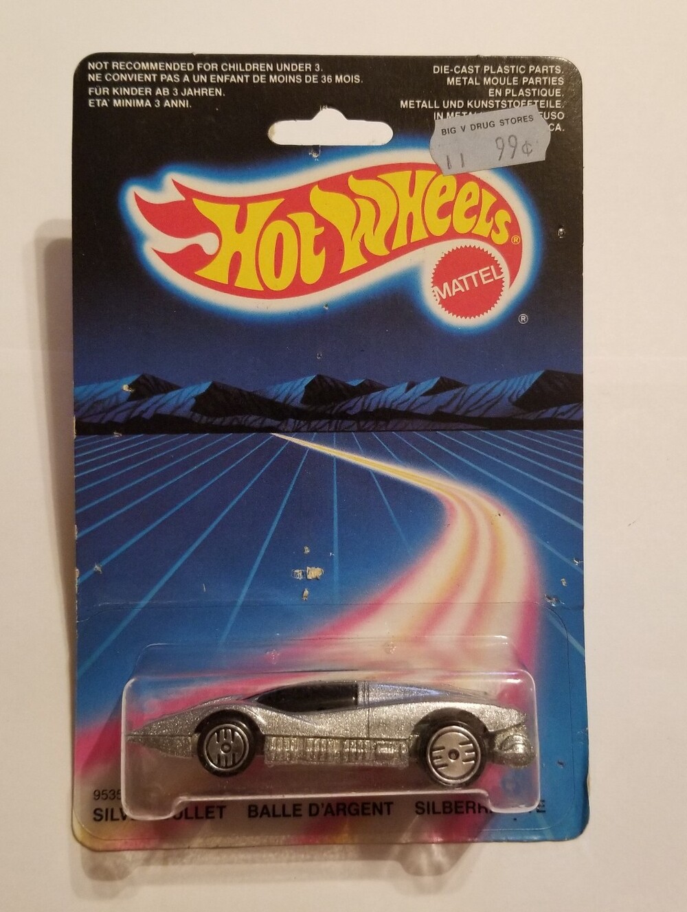 Vintage Silver Bullet Diecast Toy Car New In Package